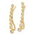 14K CZ Ear Climber Earrings