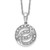 Sterling Silver Rhodium Plated Diamond Circle Necklace