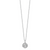 Sterling Silver Rhodium Plated Diamond Circle Necklace