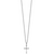 White Ice Sterling Silver Rhodium-plated 18 Inch Diamond Cross Necklace with 2 Inch Extender