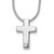 White Ice Sterling Silver Rhodium-plated 18 Inch Diamond Cross Necklace with 2 Inch Extender