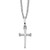 White Ice Sterling Silver Rhodium-plated 18 Inch Diamond Cross Necklace with 2 Inch Extender