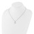 White Ice Sterling Silver Rhodium-plated 18 Inch Diamond Heart Envelope Necklace with 2 Inch Extender