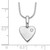 White Ice Sterling Silver Rhodium-plated 18 Inch Diamond Heart Necklace with 2 Inch Extender