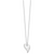 White Ice Sterling Silver Rhodium-plated 18 Inch Diamond Heart Necklace with 2 Inch Extender