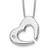 White Ice Sterling Silver Rhodium-plated 18 Inch Diamond Heart Necklace with 2 Inch Extender