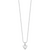 White Ice Sterling Silver Rhodium-plated 18 Inch Diamond Heart Necklace with 2 Inch Extender