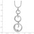 White Ice Sterling Silver Rhodium-plated 18 Inch Diamond Swirl Necklace with 2 Inch Extender