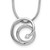 White Ice Sterling Silver Rhodium-plated 18 Inch Diamond Swirl Necklace with 2 Inch Extender
