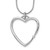 White Ice Sterling Silver Rhodium-plated 18 Inch Diamond Open Heart Necklace with 2 Inch Extender