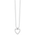 White Ice Sterling Silver Rhodium-plated 18 Inch Diamond Open Heart Necklace with 2 Inch Extender