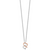 White Ice Sterling Silver Rhodium-plated Rose-tone 18 Inch Diamond Hearts Necklace with 2 Inch Extender
