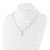 White Ice Sterling Silver Rhodium-plated 18 Inch Diamond Heart Teardrop Necklace with 2 Inch Extender