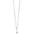 White Ice Sterling Silver Rhodium-plated 18 Inch Diamond Heart Teardrop Necklace with 2 Inch Extender