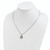 White Night Sterling Silver Rhodium-plated Black Diamond Circle 18 Inch Necklace with 2 Inch Extender