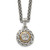 Shey Couture Sterling Silver with 14K Accent 18 Inch Diamond Round Pendant Necklace