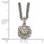 Shey Couture Sterling Silver with 14K Accent 18 Inch Diamond Round Pendant Necklace