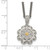 Shey Couture Sterling Silver with 14K Accent 18 Inch Diamond Vintage Flower Necklace