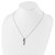 White Night Sterling Silver Rhodium-plated Swirl White and Blue Diamond 18 inch Necklace with 2 Inch Extender