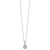 14K White Gold Lab Grown Diamond Teardrop Pendant Necklace