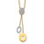 14k Diamond Circles 18 inch Dangle Necklace