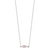 14k Two-tone Diamond Hearts on Arrow 18in Necklace