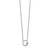 14k White Gold Diamond Open Circle 18 inch Necklace