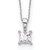14kw .50ct SI1+ DEF, Lab Grown Princess Diamond 4 Prong Pendant with Chain