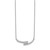 14k White Gold Diamond Curved Bar 18 inch Necklace