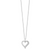 14K White Lab Grown Diamond Heart Pendant Necklace