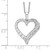14K White Lab Grown Diamond Heart Pendant Necklace
