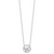 14K White Gold Lab Grown Diamond Floral Circle Necklace
