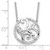 14K White Gold Lab Grown Diamond Floral Circle Necklace