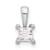14kw .75ct SI1+ DEF, Lab Grown Princess Diamond 4 Prong Pendant with Chain