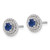 14k White Gold Diamond and Sapphire Stud w/ Jacket Earrings