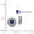 14k White Gold Diamond and Sapphire Stud w/Jacket Earrings