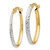 Leslie's 14K w/White Rhodium D/C Oval Hoop Earrings