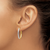 Leslie's 14K w/White Rhodium D/C Oval Hoop Earrings