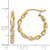 14k Rose Gold Polished Lightweight Large Diamond-cut Tube Hoop Earrings