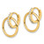 14K CZ Hinged Hoop Earrings YE1843