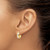14k Polished Textured Diamond-cut Hoop Earrings YE1909