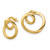 14K Polished CZ Heart Hoop Earrings YE1916