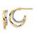 14k Yellow Gold Polished CZ Circle Huggie Hoop Earrings YE1920