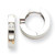14k White Gold VS Diamond hinged hoop Earrings XE218VS