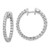 14k White Gold AA Diamond Hinged Hoop Earrings XE1352AA