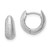 14K with White Rhodium  Texture Wave Hoop Earrings TL1134