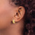14K Two-tone Textured Hoop Earrings TL1139