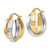 14k Two-tone 2.5mm Round Hinged Hoop Earrings TL155