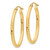 14k 2mm Large Oval Hoop Earrings TL243