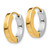 14k Two-tone Gold Polished Hollow Hinged Hoop Earrings TL572